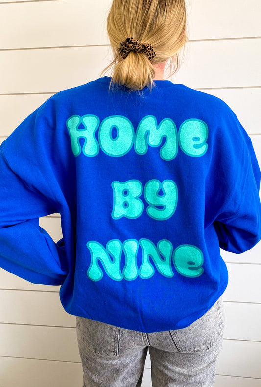 home by nine crewneck (blue)